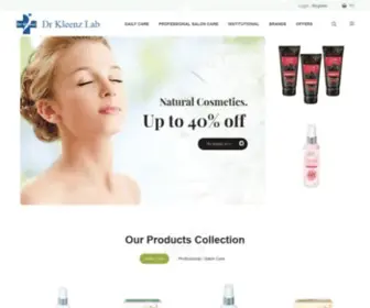 DRkleenzlab.com(Herbal Skin Care Products and Hotel Amenities) Screenshot