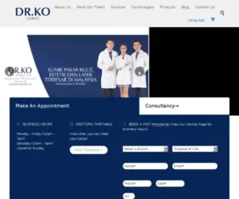 Drkoclinic.com(Ko Skin Specialist) Screenshot