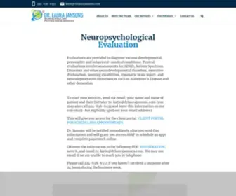 Drlaurajansons.com(Neuroscience and Psychological Services) Screenshot