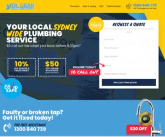 Drleakplumbing.com.au(Dr Leak Plumbing Services) Screenshot