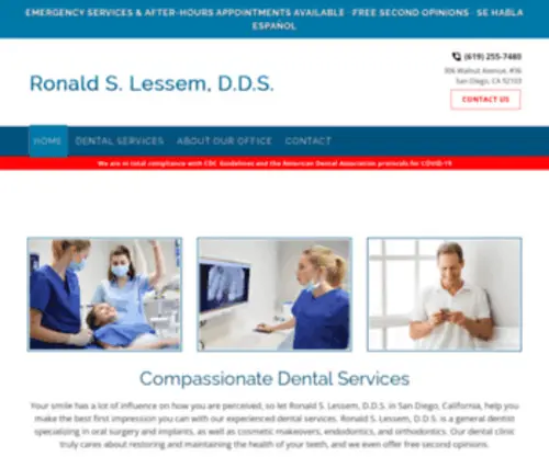 Drlessem.com(Dental Services) Screenshot