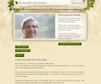 Drmanik.net(Dr Manik Hiranandani) Screenshot