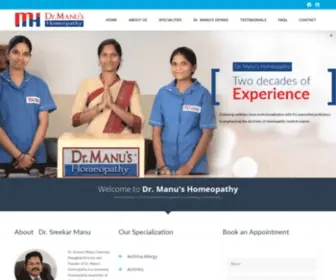 Drmanushomeopathy.com(Best Homeopathic Treatment) Screenshot