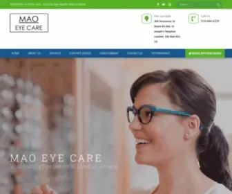 Drmaoeyecare.com(Mao Eye Care) Screenshot