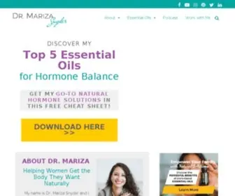 Drmariza.com(Balance Your Hormones with Natural Solutions and Essential Oils) Screenshot