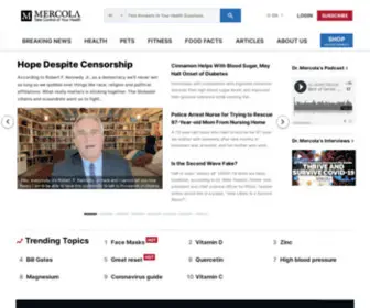 Drmercola.com(Dr. Mercola’s Natural Health News) Screenshot