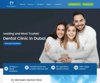 Drmichaels.com(Get exceptional dental care at Dr. Michael's Dental Clinic in Dubai. Our team of best dentists) Screenshot
