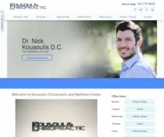 Drnickchiropractic.com(Kousoulis Chiropractic) Screenshot