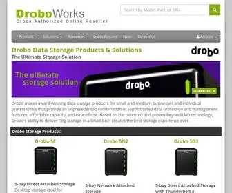 Droboworks.com(Drobo Data Storage Products & Solutions) Screenshot