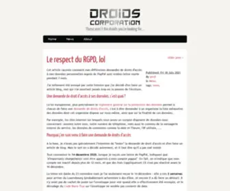 Droids-Corp.org(Le respect du RGPD) Screenshot