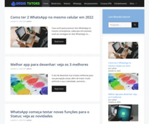 Droidtutors.net(Droid Tutors) Screenshot