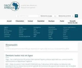 Droit-Afrique.com(Portail du droit des 24 pays d'Afrique francophone) Screenshot