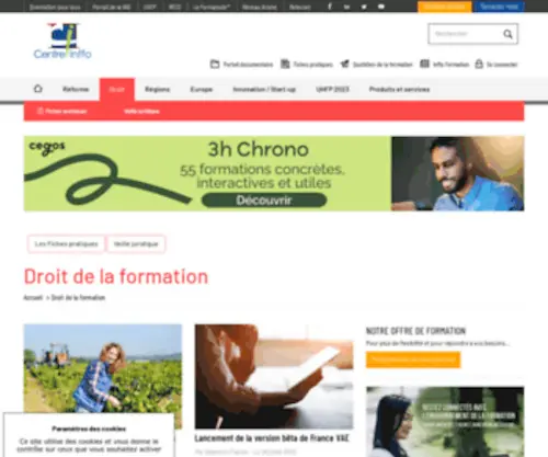 Droit-DE-LA-Formation.fr(Information sur la formation professionnelle et l'apprentissage) Screenshot