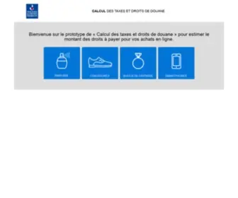 Droits-ET-Taxes.fr(Calcul des taxes et droits de douane) Screenshot