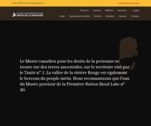 Droitsdelapersonne.ca(Musée) Screenshot