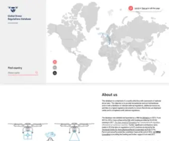 Droneregulations.info(Global Drone Regulations Database) Screenshot