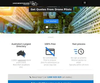 Dronesforhire.com.au(Get Free Quotes In 2 Hrs With Australia's Largest Drone Jobs Marketplace) Screenshot