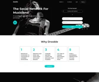 Drooble.com(The Social Network For Musicians) Screenshot