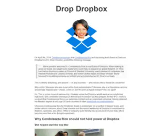 Drop-Dropbox.com(Drop Condoleezza Rice or we will #dropdropbox) Screenshot