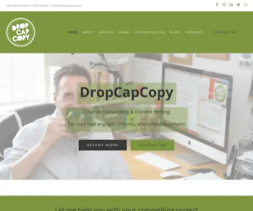 Dropcapcopy.com(Copywriting and content writing in Devon) Screenshot