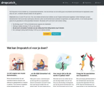 Dropcatch.nl(Voor razendsnelle registratie van .nl quarantaine domeinnamen) Screenshot