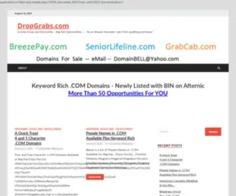 Dropgrabs.com(Domain Drops and Discoveries) Screenshot