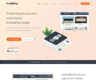 Dropinblog.com(Cloud Based. Integrates with Your Site Template) Screenshot