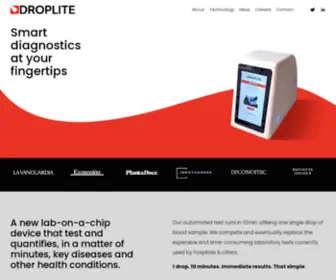 Droplite.com(Droplite is a biotech company) Screenshot