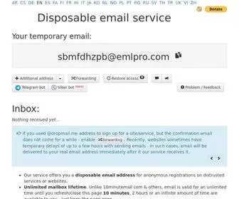 Dropmail.me(Temporary email) Screenshot