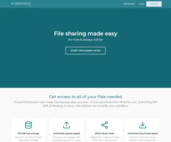 Dropmyfiles.com(File upload) Screenshot