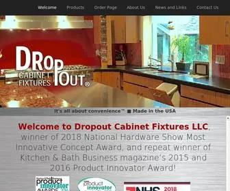 Dropoutcabinets.com(Dropout Cabinet Fixtures designs and manufactures functional cabinet hardware) Screenshot