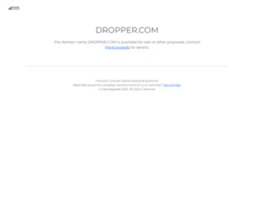 Dropper.com(Domain Holdings Brokerage) Screenshot