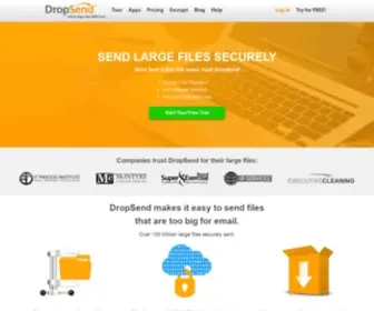 Dropsend.com(Send Large Files and Email Large Files) Screenshot
