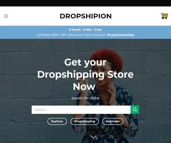 Dropshipion.com(Get readymade drop shipping business) Screenshot