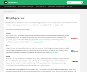 Dropshippers.nl(Dropshipping leveranciers en producten) Screenshot