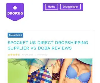 Dropsig.com(SPOCKET US DIRECT DROPSHIPPING SUPPLIER VS DOBA REVIEWS) Screenshot