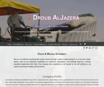 Droupaljazera.com(Droub AlJazera Contracting Company Limited) Screenshot