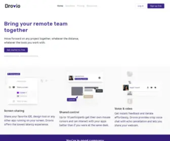 Drovio.com(Bring your remote team together) Screenshot