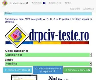 DRpciv-Teste.ro(Chestionare auto drpciv 2020) Screenshot