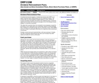 DRP.com(Detailed Dividend Reinvestment Plan (DRP)) Screenshot