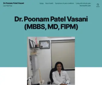 Drpoonampatelvasani.com(Dr. Poonam patel vasani) Screenshot