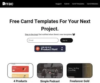 Drrac.co(Free Carrd Templates For Your Next Project) Screenshot