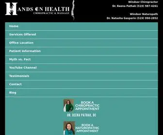 Drreenapathak.com(Reena Pathak at Hands On Health Chiropractic) Screenshot