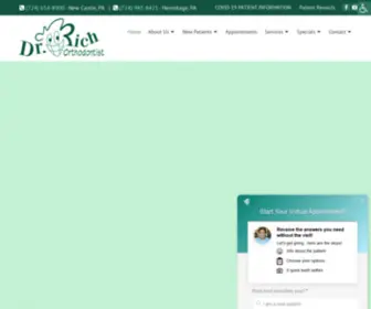 Drrich.com(Orthodontist in New Castle and Hermitage) Screenshot