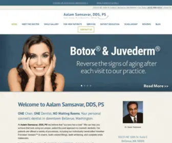 Drsamsavar.com(Bellevue Cosmetic Dentist) Screenshot