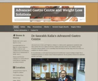 Drsaurabhkalia.com(Dr Saurabh Kalia Advanced Gastro centre and Weight loss solutions) Screenshot