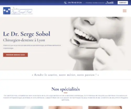 Drsergesobol.com(Dr Serge SOBOL : Chirurgien dentiste à Lyon) Screenshot