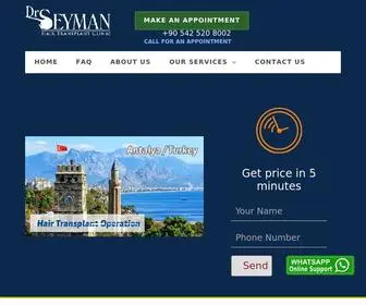 Drseymanclinic.com(Hair Transplant Antalya) Screenshot