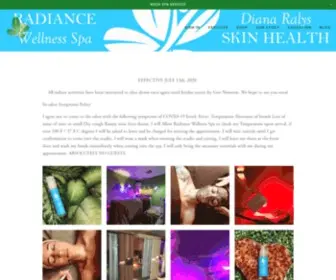 DRskinhealth.com(Radiance Wellness Spa Diana Ralys Skin Health) Screenshot