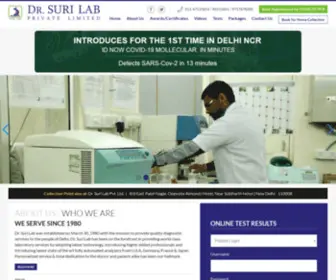 Drsurilab.co(Dr.Suri Lab Pvt) Screenshot